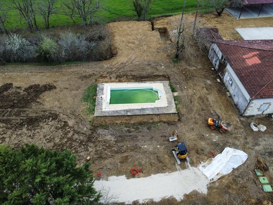 Aménagement piscine extérieure — Seailles, Gers