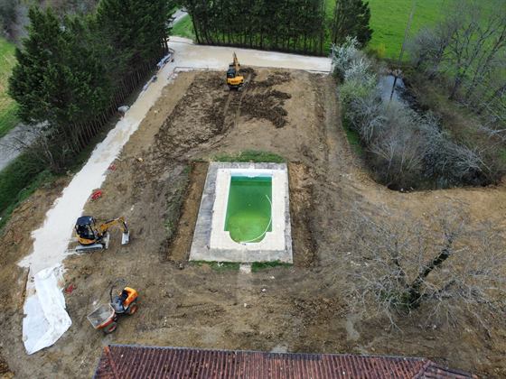 Aménagement piscine extérieure — Seailles, Gers